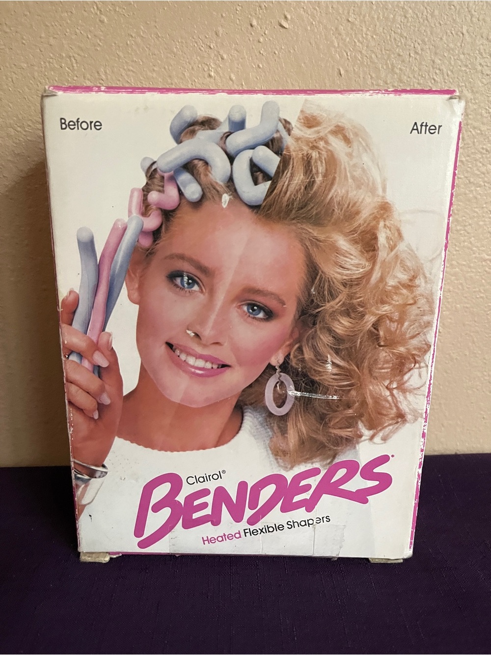 Vintage Clairol Benders Hot Rollers Heated Flexible Curler 1985 TESTED Works!